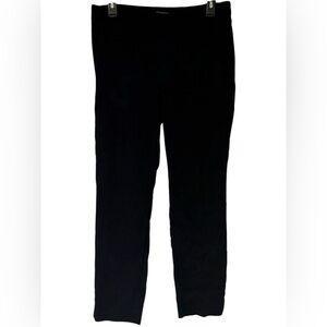 Massimo Fabbro Italy Black Stretch Ankle Pants Split Hem